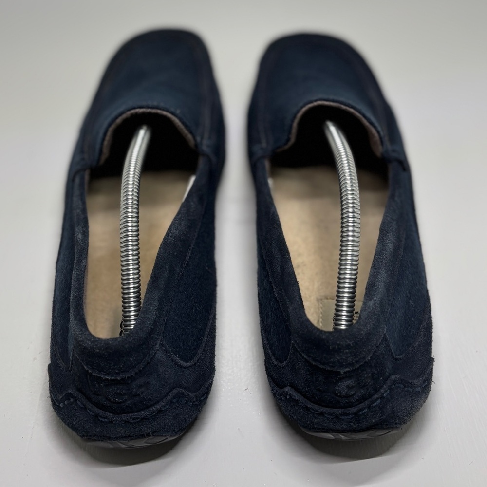 UGG Men’s Suede Loafer Slippers Navy Blue Shearling Lined Size 12 - Picture 6 of 15